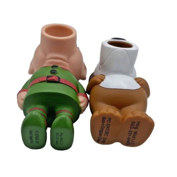 Hog Wild Christmas Elf And Dog Doggy Popper With 1 Ball Toy Soft Air Power Play - Picture 7 of 12